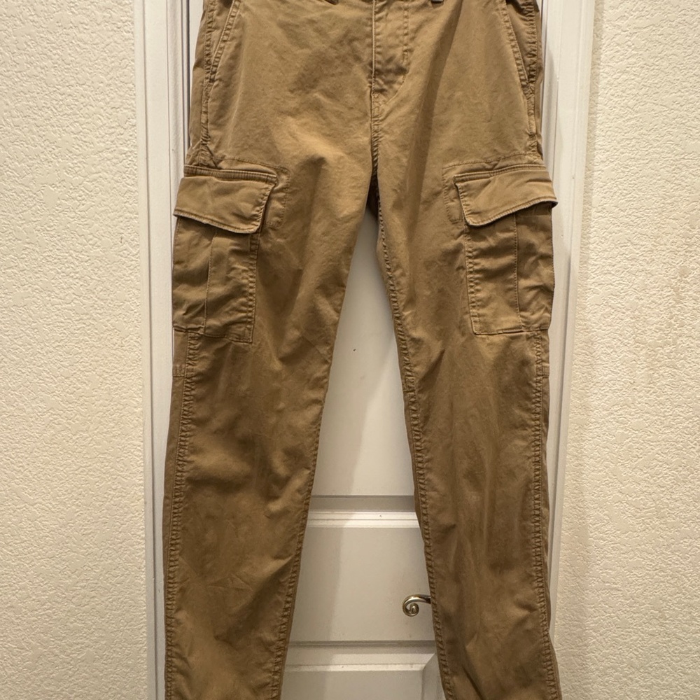 American Eagle Outfitters Slim Lived In Cargo Pants Khaki Straight Leg